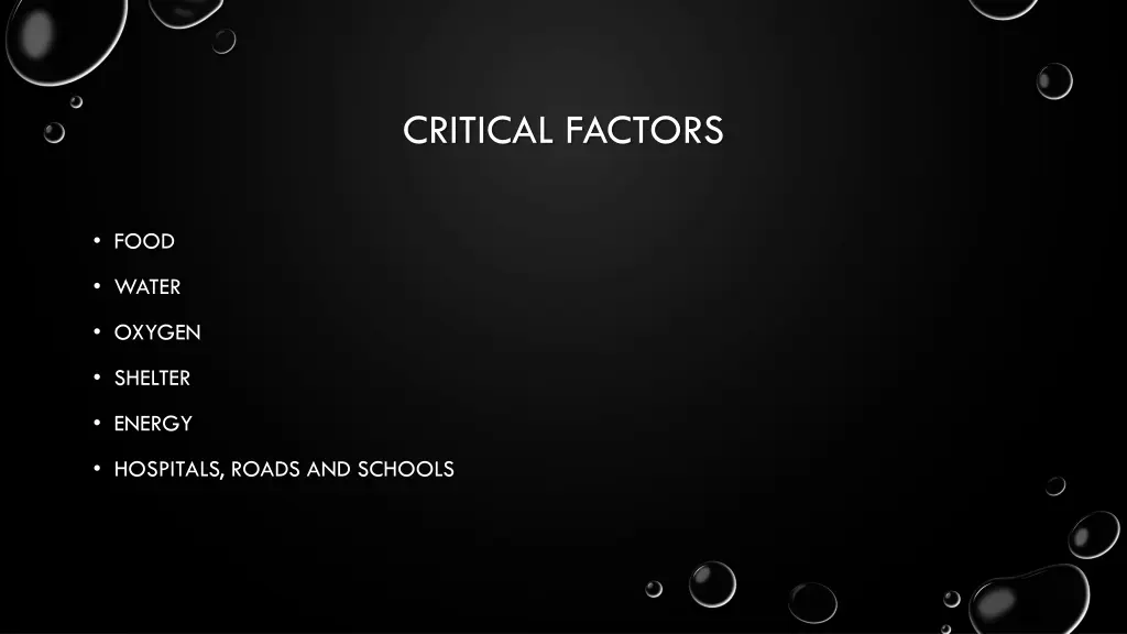 critical factors