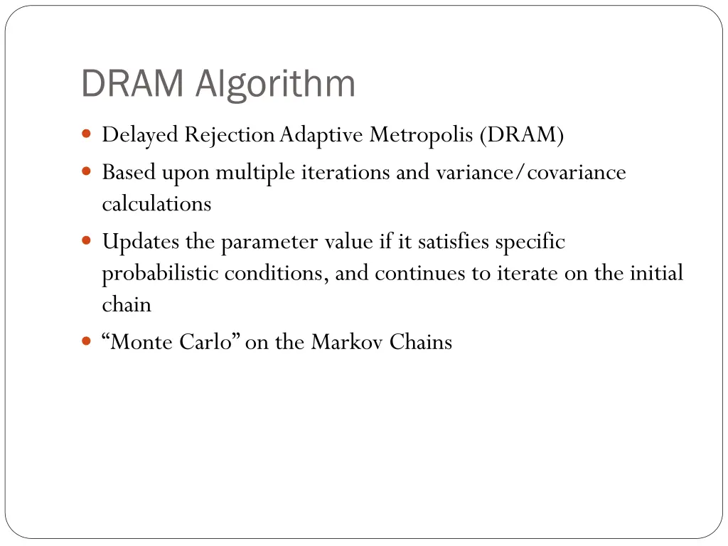 dram algorithm