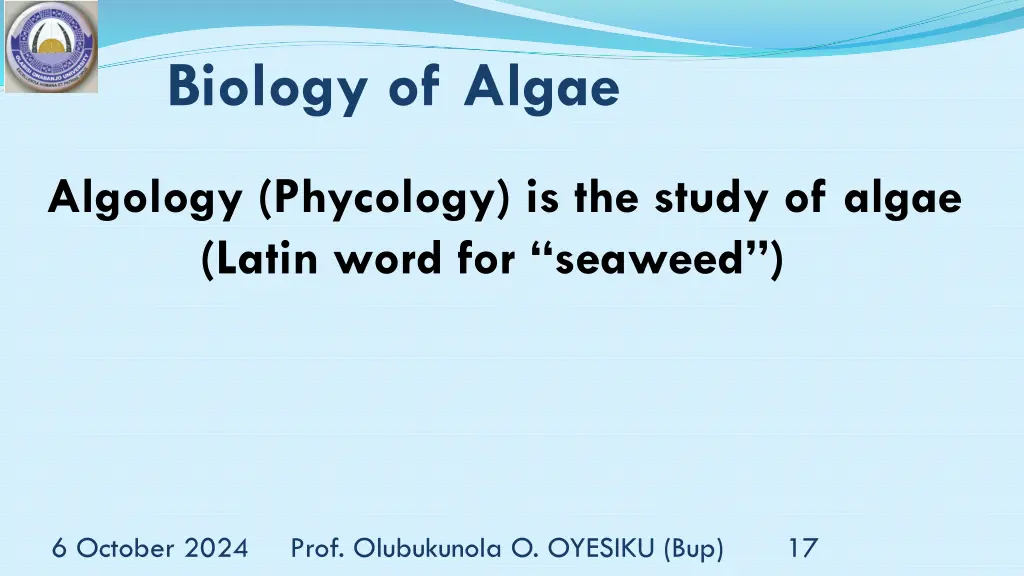 biology of algae