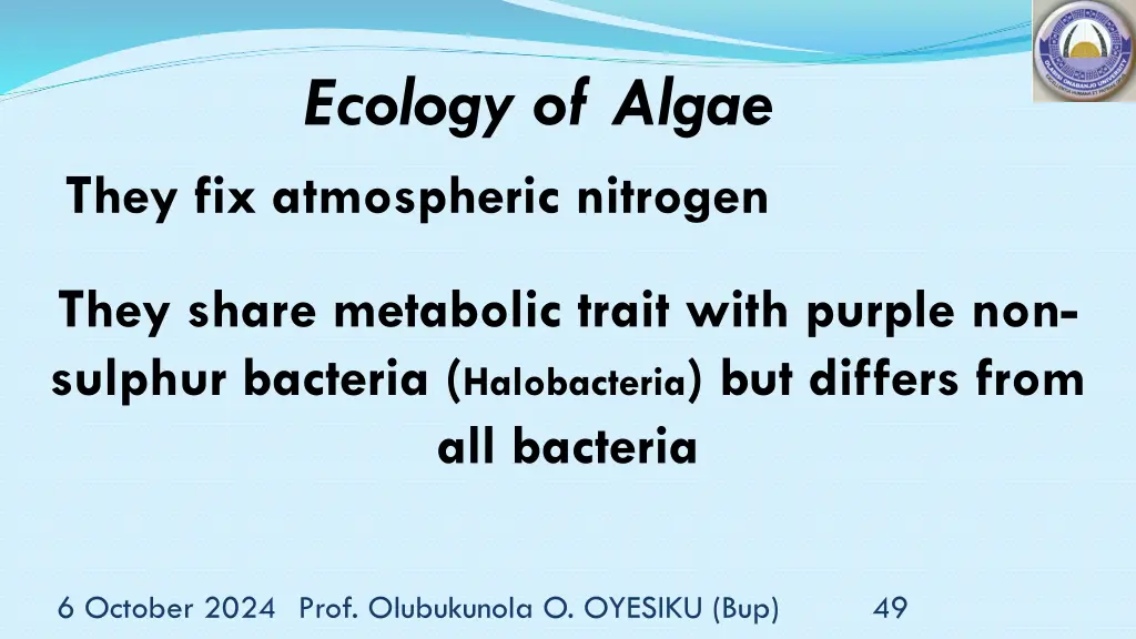 ecology of algae