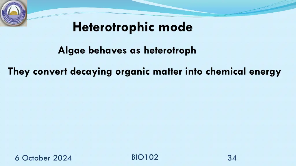 heterotrophic mode