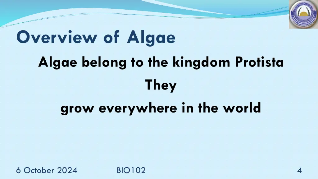 overview of algae algae belong to the kingdom