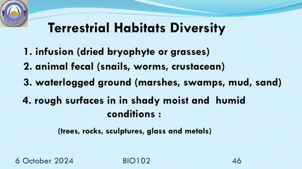 terrestrial habitats diversity