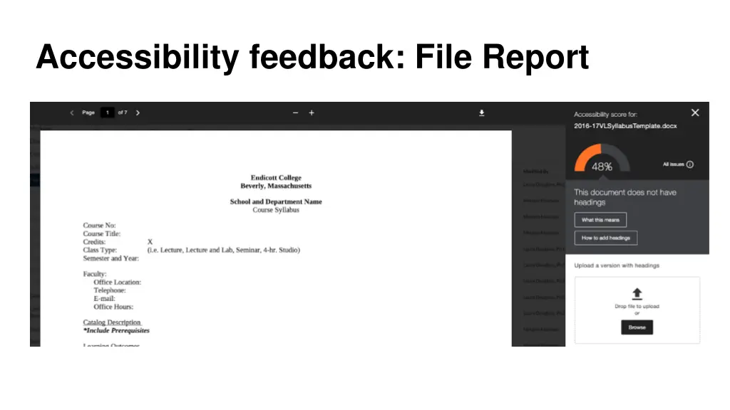 accessibility feedback file report