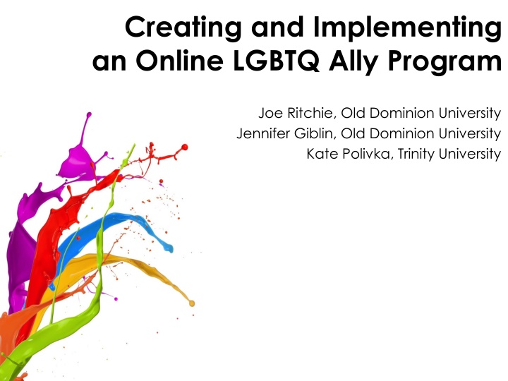 creating and implementing an online lgbtq ally