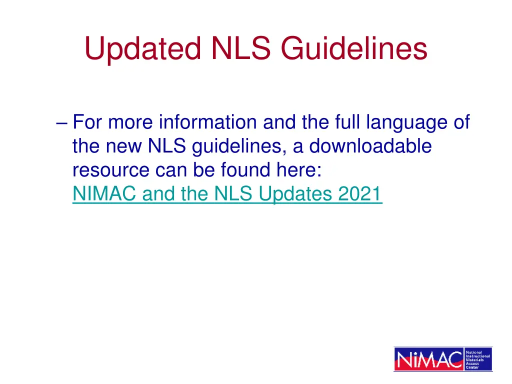 updated nls guidelines 1