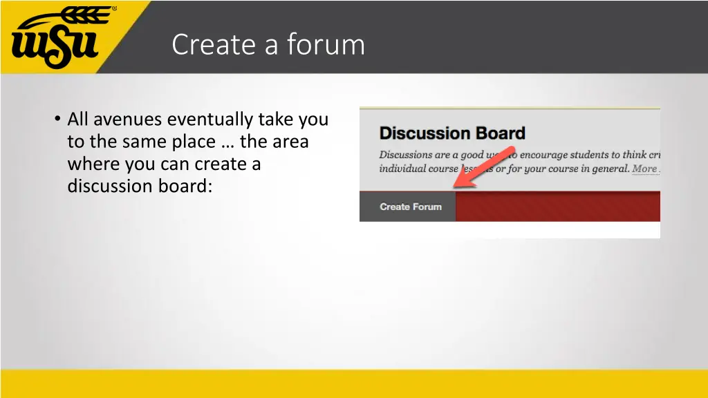 create a forum