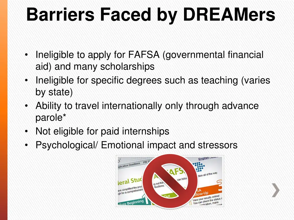 barriers faced by dreamers