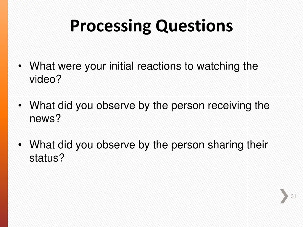 processing questions