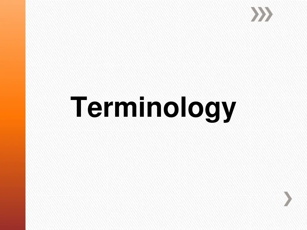 terminology