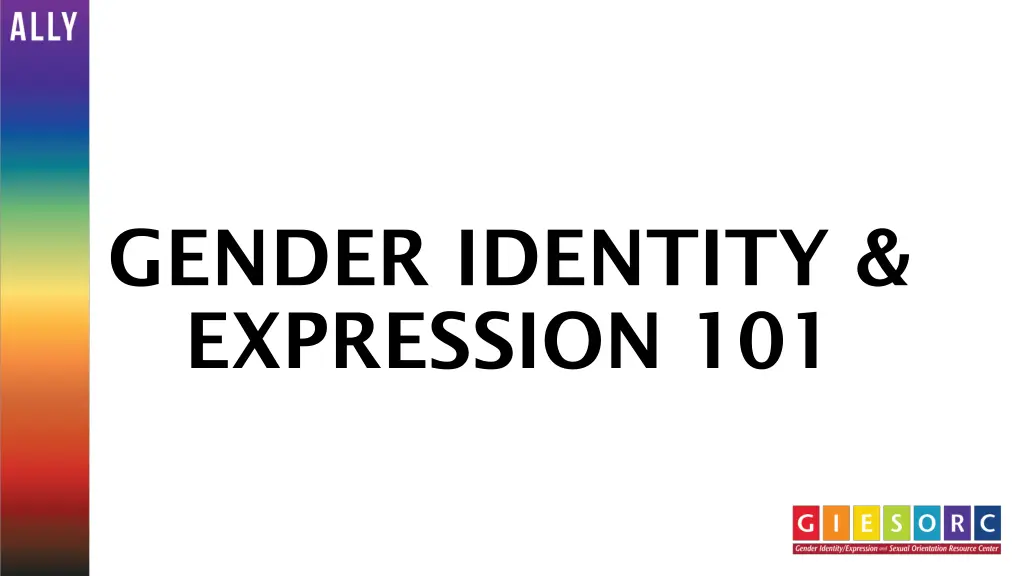 gender identity expression 101