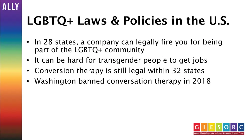 lgbtq laws policies in the u s