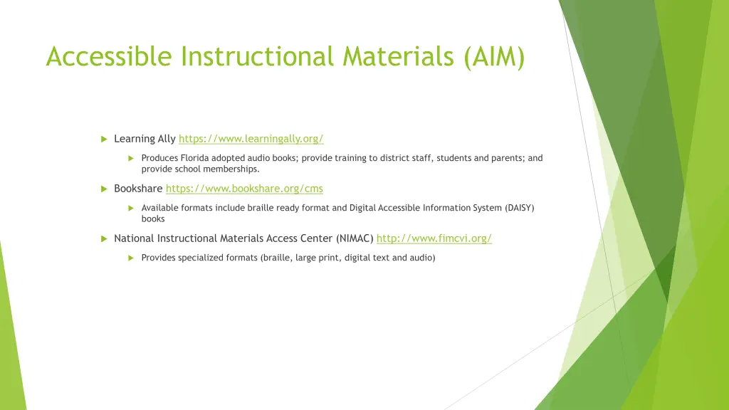 accessible instructional materials aim