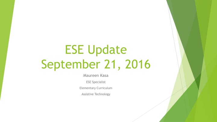 ese update september 21 2016 maureen kasa