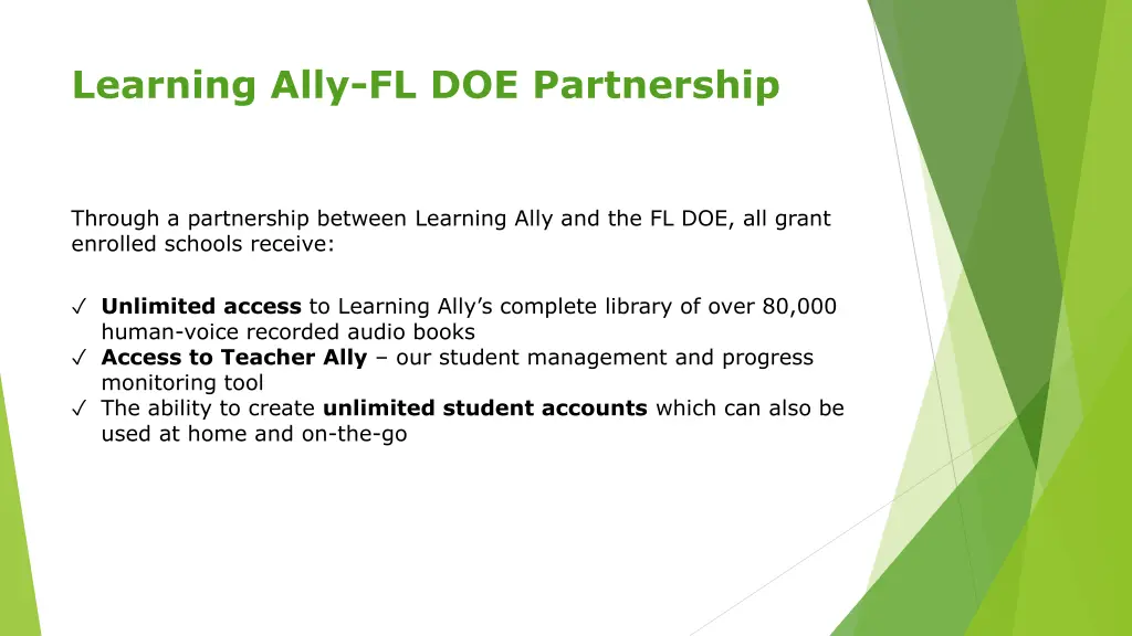 learning ally fl doe partnership