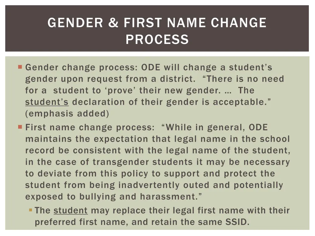 gender first name change process