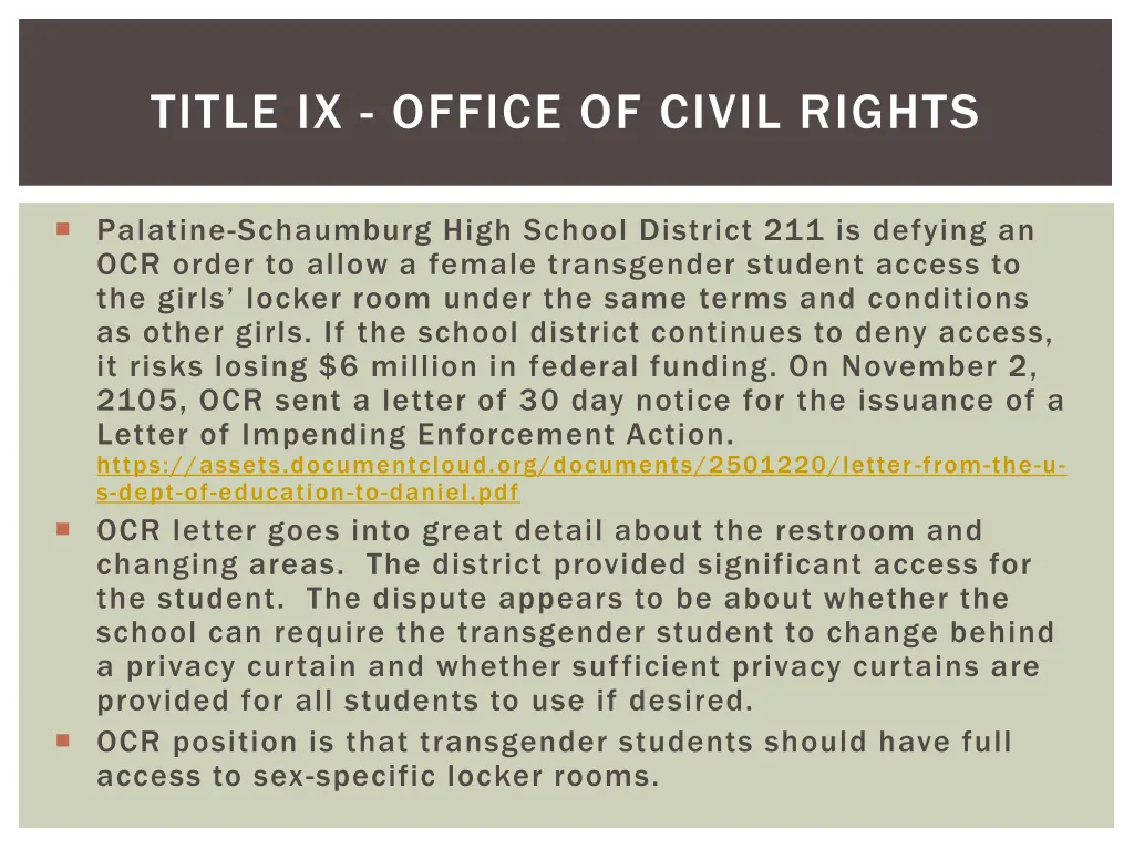 title ix office of civil rights