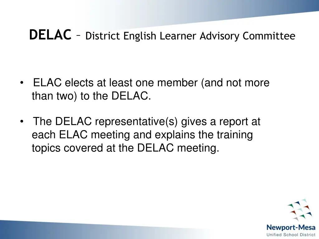 delac district english learner advisory committee