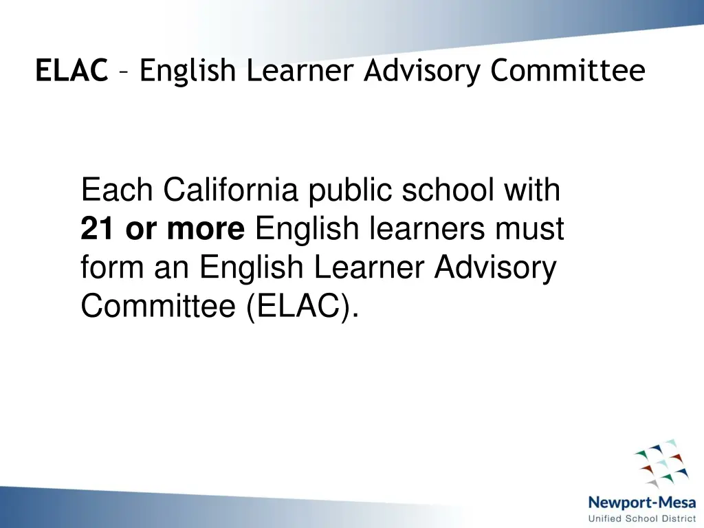 elac english learner advisory committee