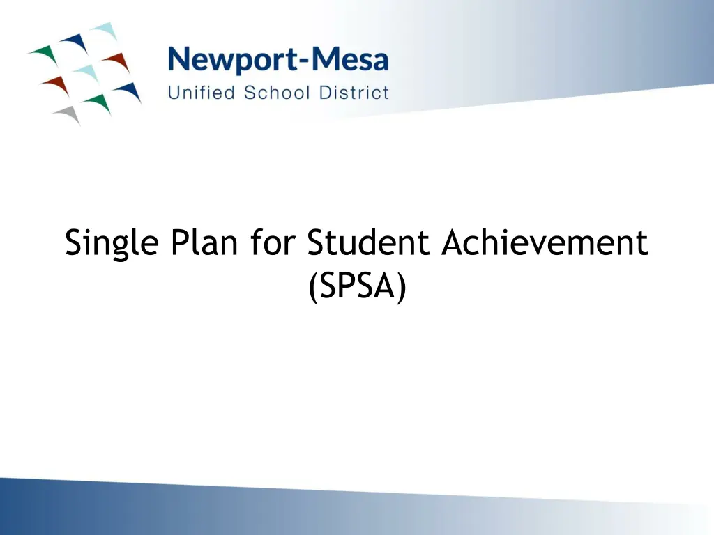 single plan for student achievement spsa