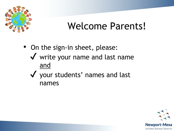 welcome parents