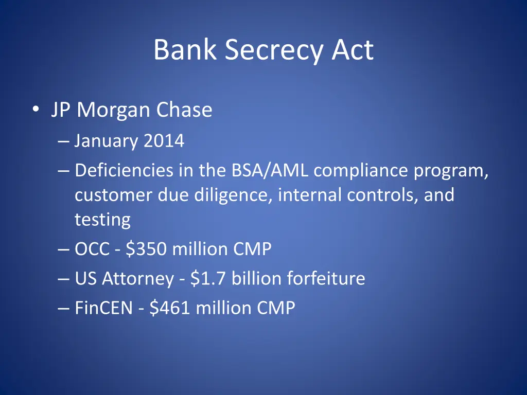 bank secrecy act 1