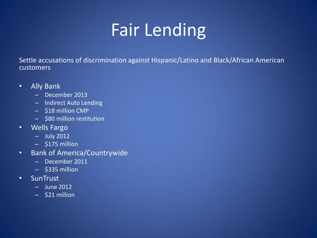 fair lending