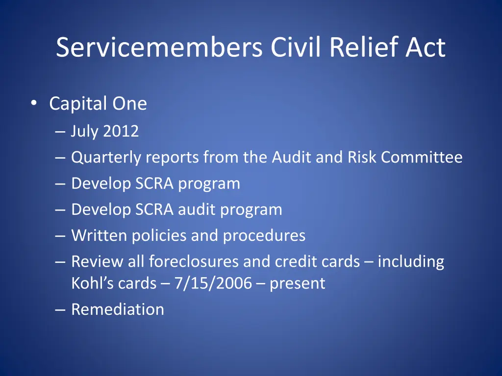 servicemembers civil relief act