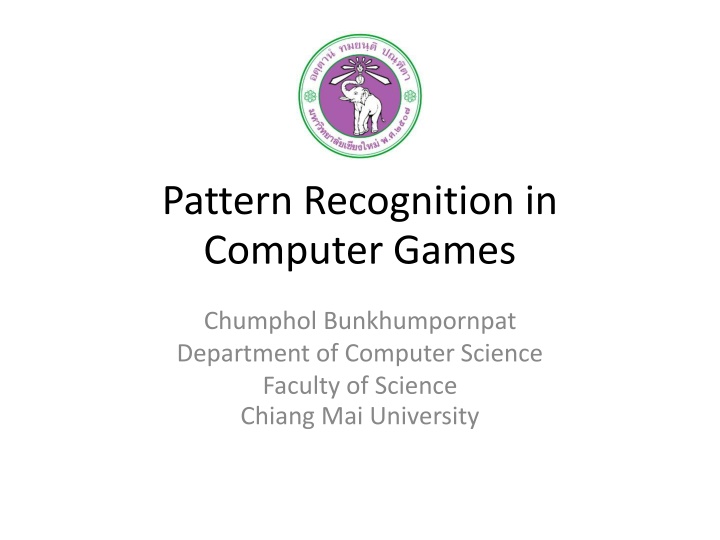 pattern recognition in computer games