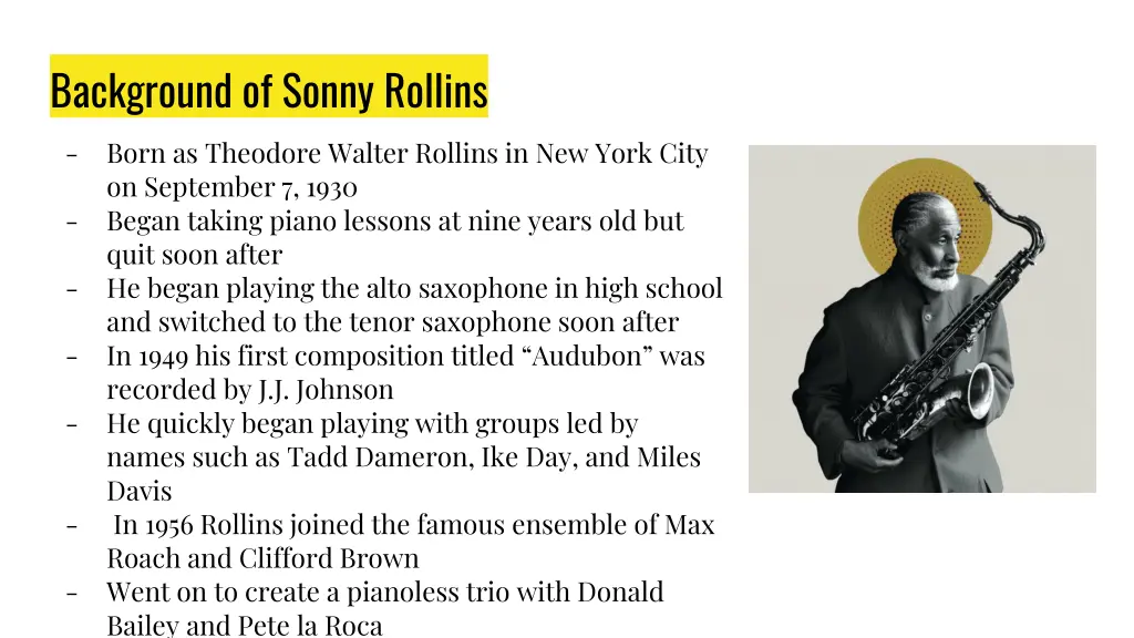 background of sonny rollins