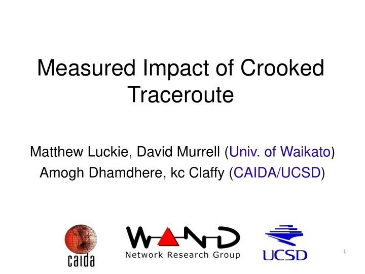 measured impact of crooked traceroute