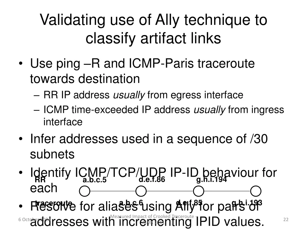 validating use of ally technique to classify