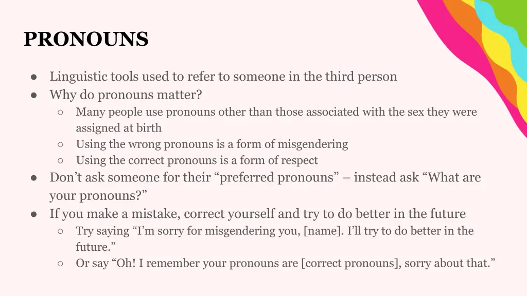 pronouns