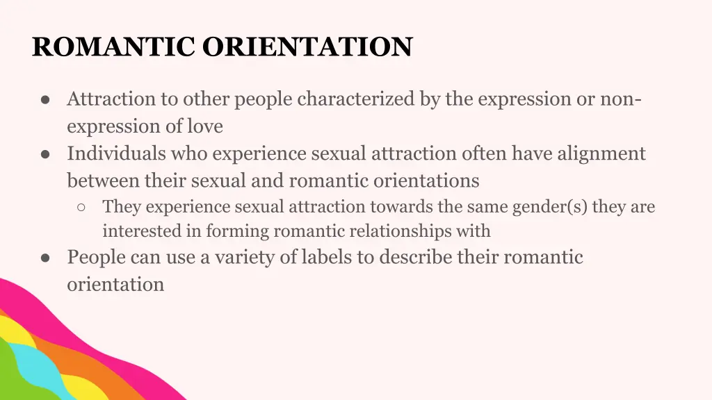 romantic orientation