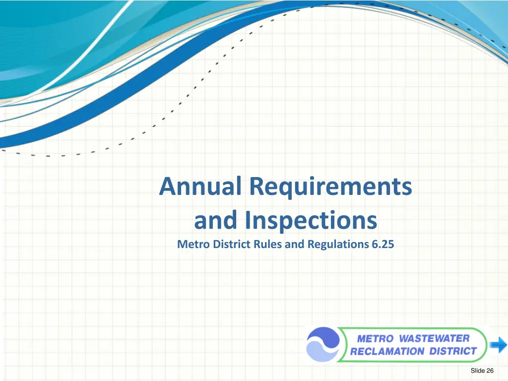 annual requirements and inspections metro