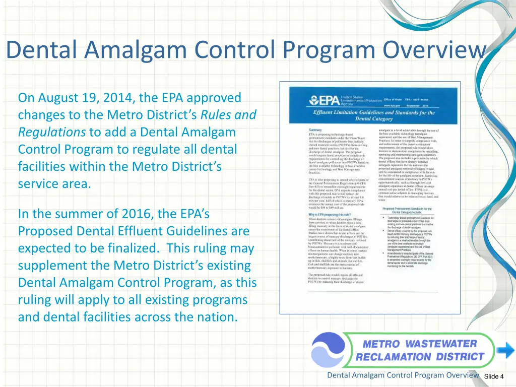 dental amalgam control program overview 1