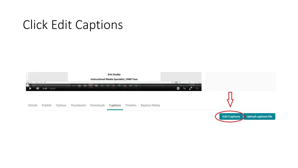 click edit captions