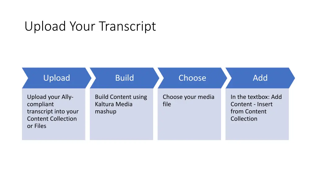 upload your transcript