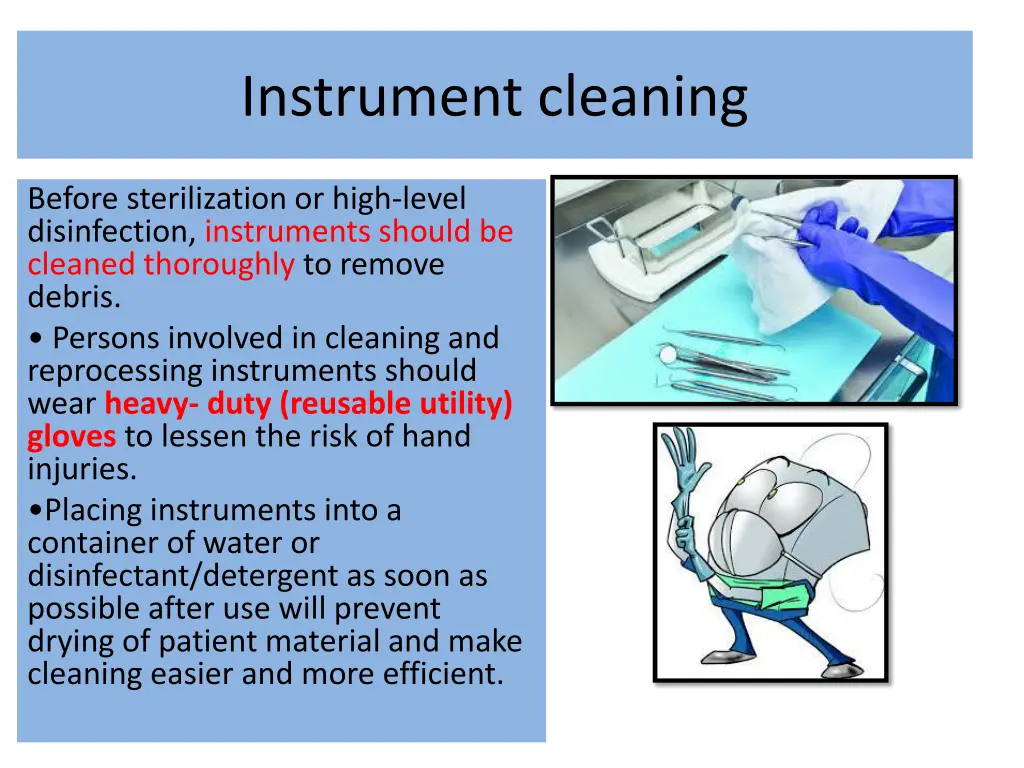 instrument cleaning