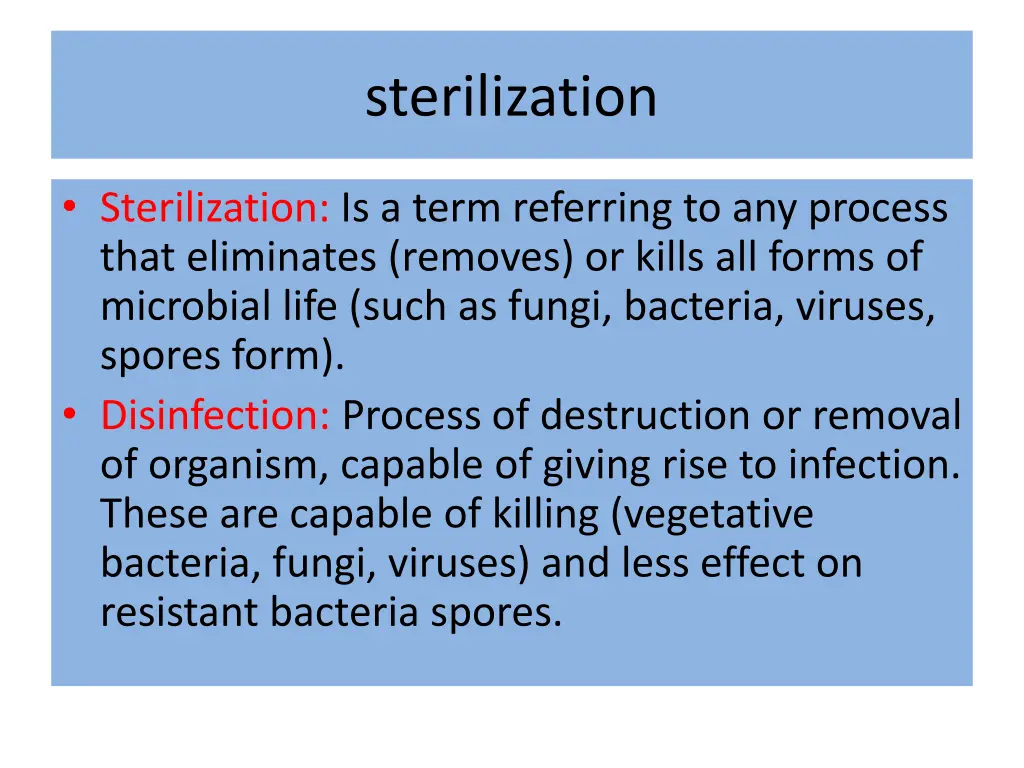 sterilization