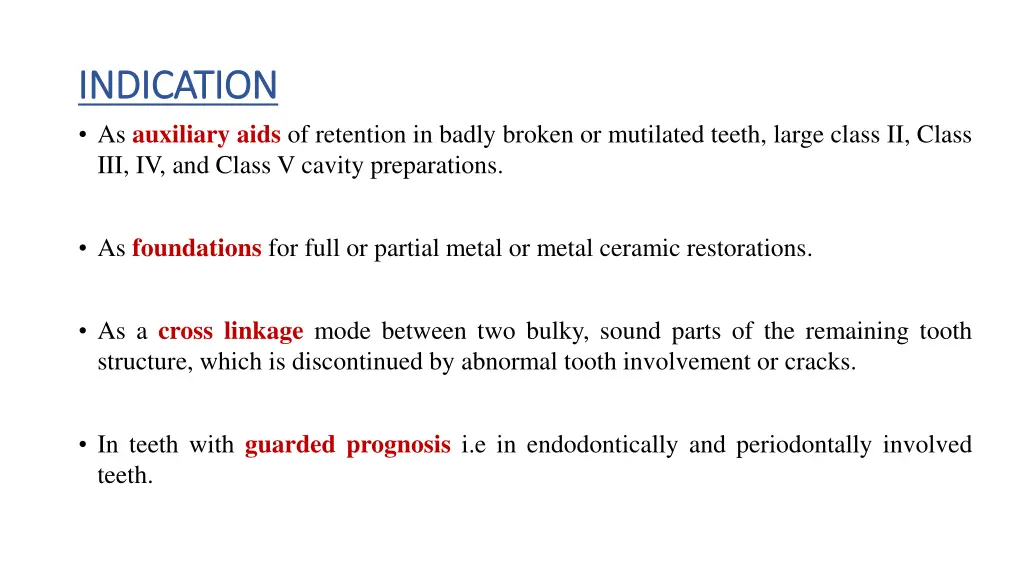 indication indication as auxiliary aids