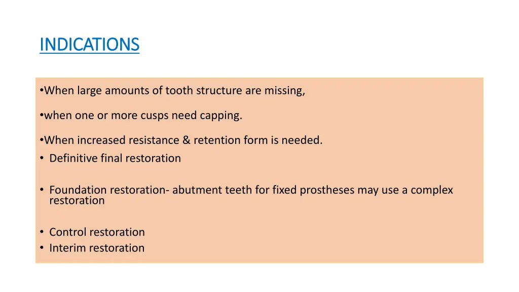 indications indications