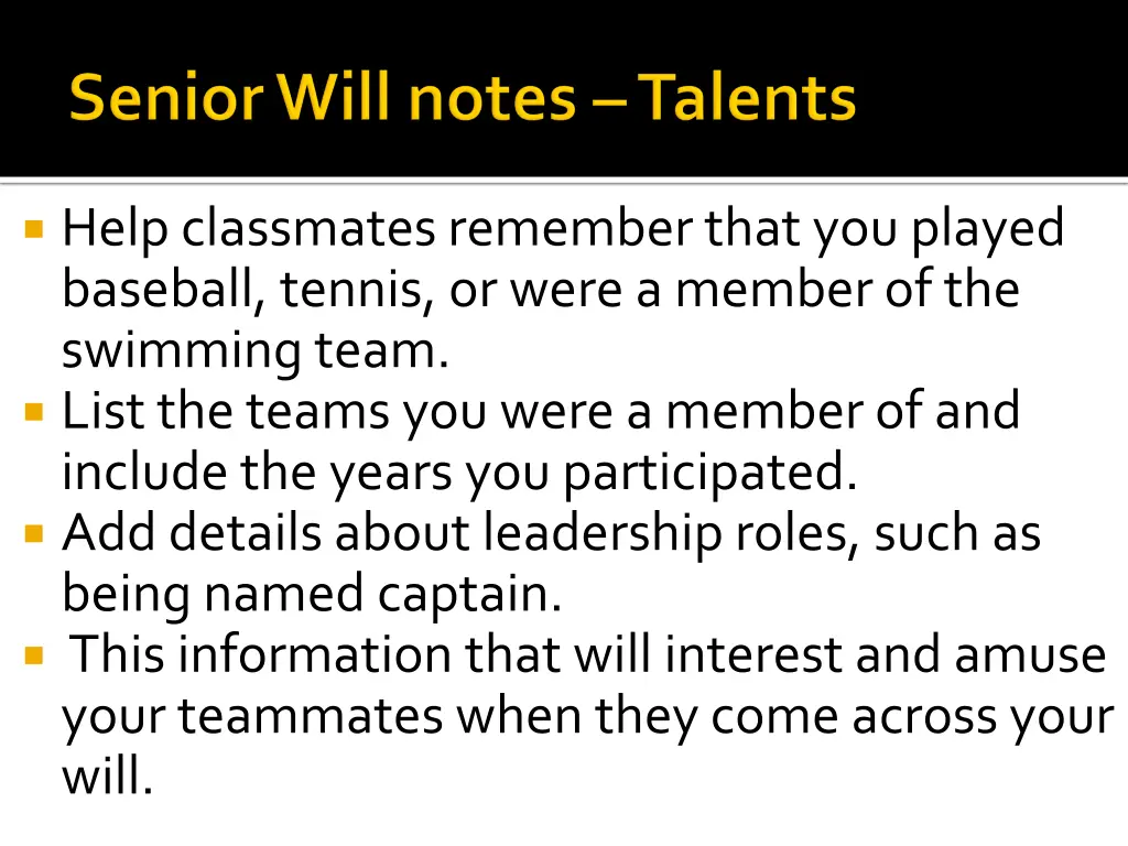 help classmates remember that you played baseball