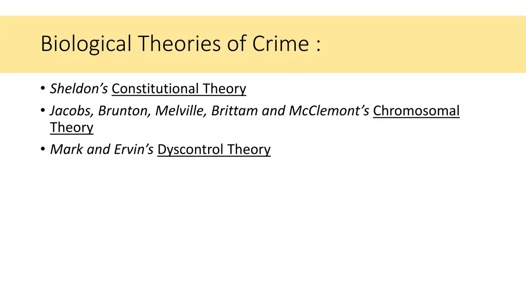 biological theories of crime