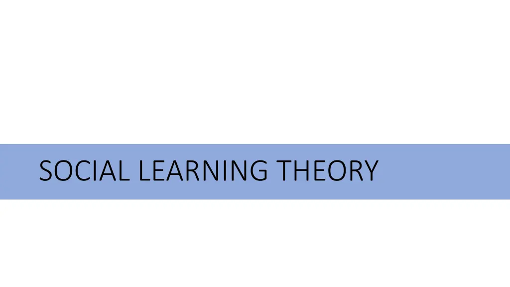 social learning theory