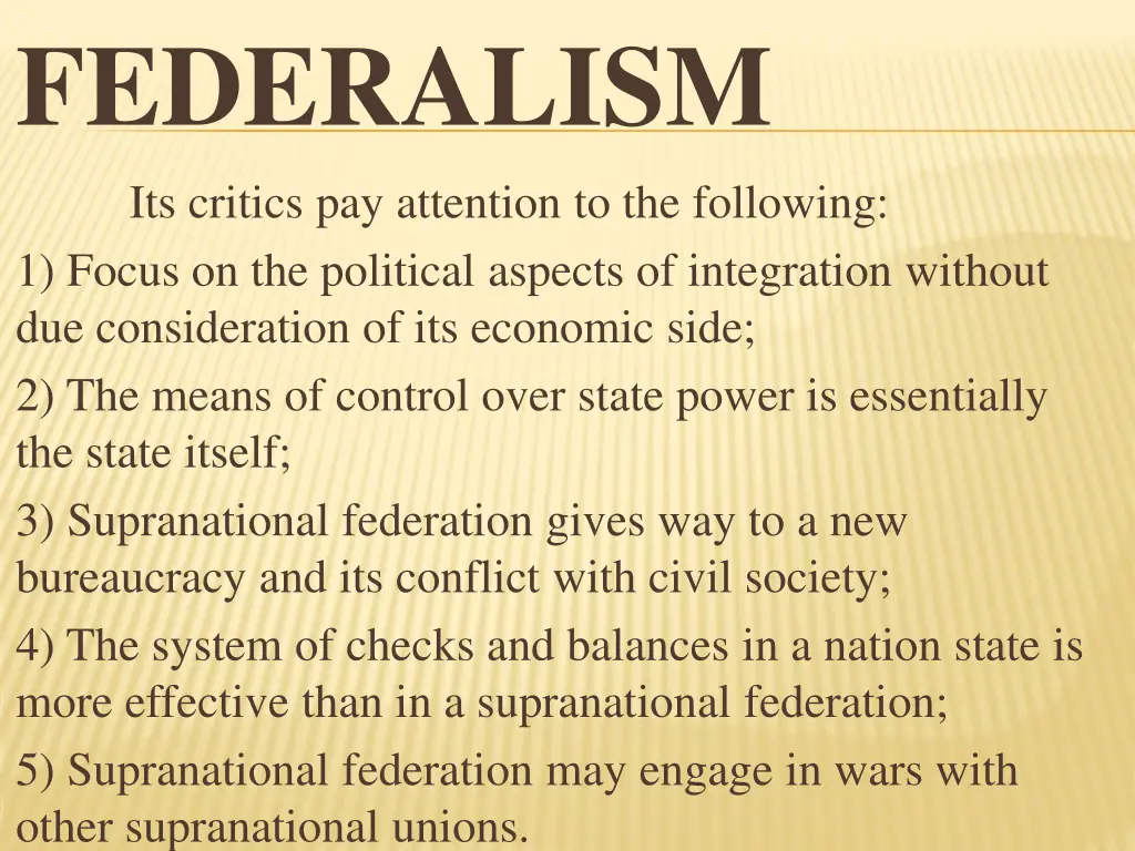 federalism