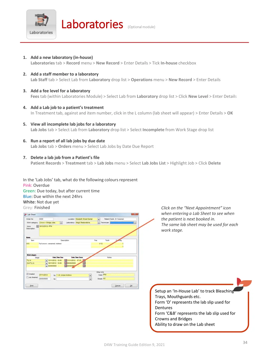 laboratories laboratories optional module