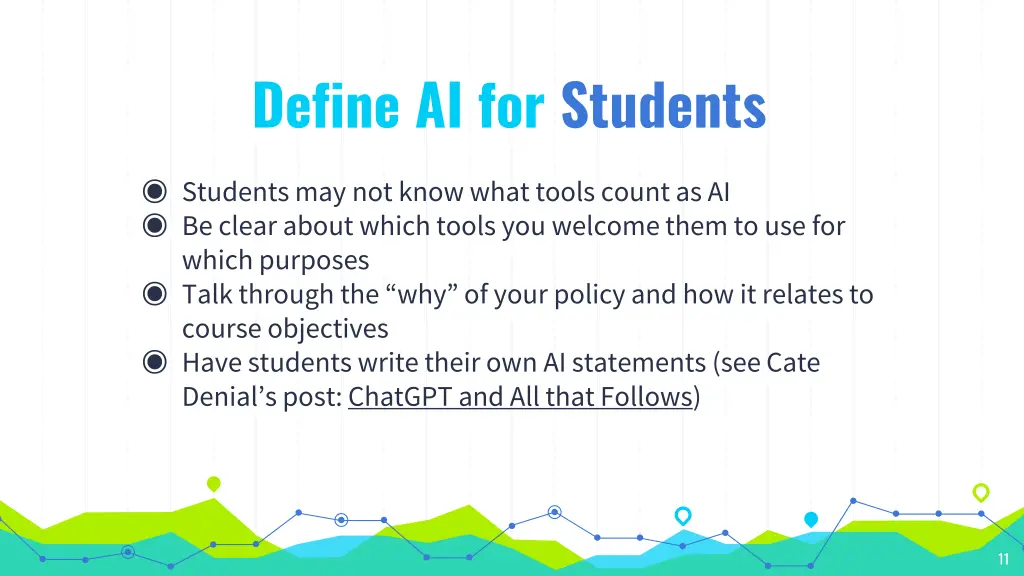 define ai for students