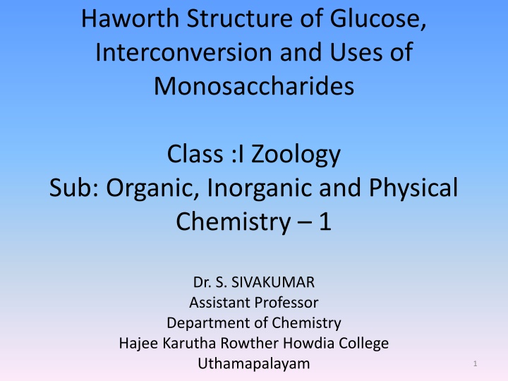 haworth structure of glucose interconversion