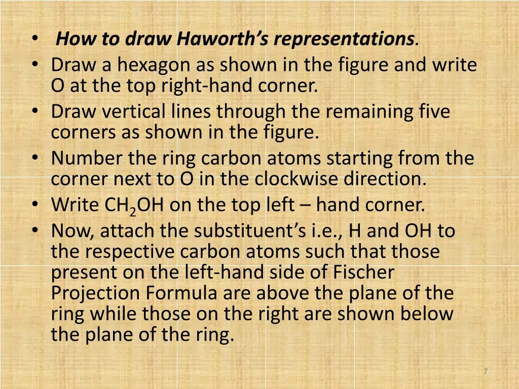 how to draw haworth s representations draw